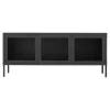 Brisbane TV-Bænk - TV-Bænk i i sort med glaslåger 40x130x55 cm