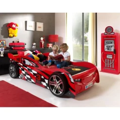 Børneseng bil 90 x 200 cm – rød Night Speeder
