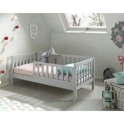 Børneseng junior 70 x 140 cm – grå