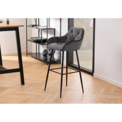 Brooke barstol grå stof