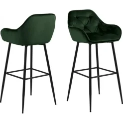 Brooke barstol grøn Velour