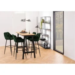 Brooke barstol grøn Velour