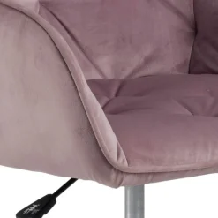 Brooke skrivebordsstol støvet rosa velour