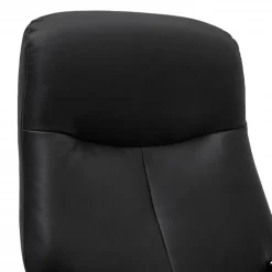 Bull lænestol med 2 motor og indbygget skammel - Sort læder