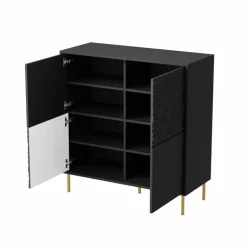 BULLET KM-2 kommode, Sort/guld