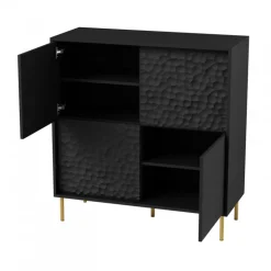 BULLET KM-2 kommode, Sort/guld