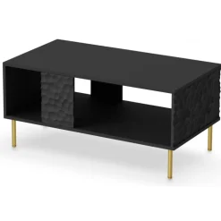 BULLET LAW-1 sofabord, Sort/guld