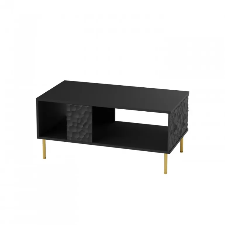 BULLET LAW-1 sofabord, Sort/guld