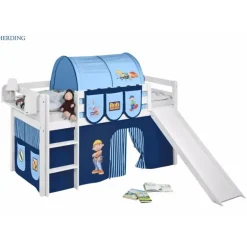 Bumle halvhøj seng m. rutschebane - Byggemand Bob