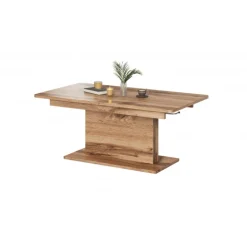 BUSETTI sofabord med løftbar spisebordsplade Justerbart 126-167 cm wotan eg