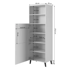 CABINET 60 ABETO mat Hvid/ blank Hvid