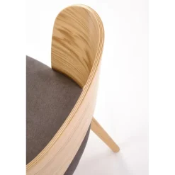 CADIZ Spisebordsstol, Naturlig / Grå