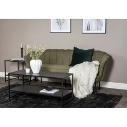 Calais 3 personers Sofa - Sort og Grøn