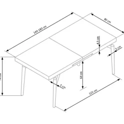 CAMBELL Spisebordmedudtræk