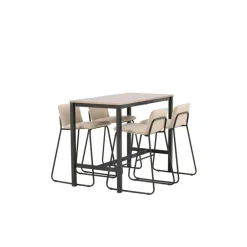 Camden t Spisebordssæt - Beige og Valnød