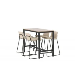 Camden t Spisebordssæt - Beige og Valnød