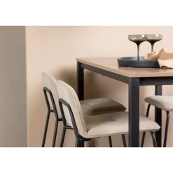 Camden t Spisebordssæt - Beige og Valnød