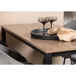 Camden t Spisebordssæt - Mørkegrå og Valnød