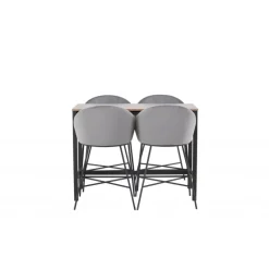 Camden t Spisebordssæt - Mørkegrå og Valnød