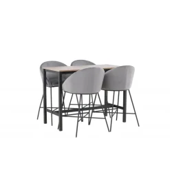 Camden t Spisebordssæt - Mørkegrå og Valnød