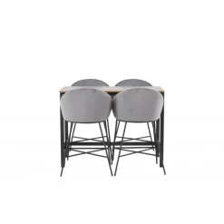 Camden t Spisebordssæt - Mørkegrå og Valnød