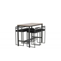 Camden t Spisebordssæt - Sort og Valnød