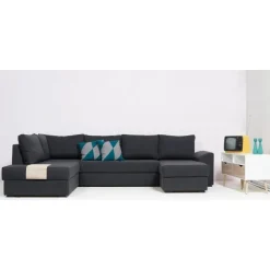 Canapé U-Sovesofa højrevendt - Koksgrå Inari 95