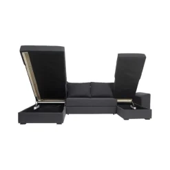 Canapé U-Sovesofa højrevendt - Koksgrå Inari 95