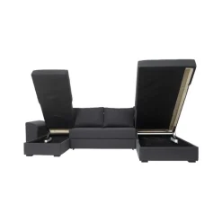 Canapé U-Sovesofa venstrevendt - Koksgrå Inari 95