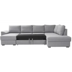 Canape Deluxe U-Sovesofa venstrevendt - Med Indbygget Sengeudtræk og Opbevaring