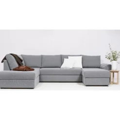 Canape U-Sovesofa højrevendt - Lysegrå Inari 91