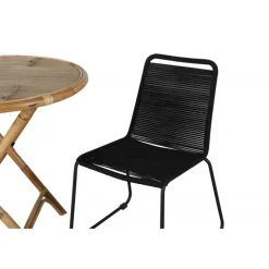 Cane Rundt Loungesæt - Havemøbelsæt - Sort,Natur