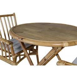 Cane Rundt Spisestuesæt - Natur,Sand