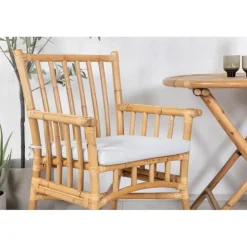 Cane Rundt Spisestuesæt - Natur,Sand