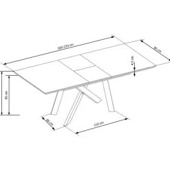 CAPITAL Spisebord med udtræk