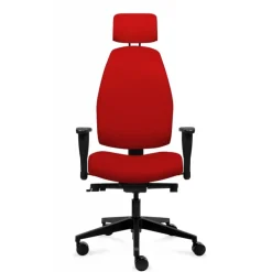 Cari høj kontorstol med nakkestøtte rød