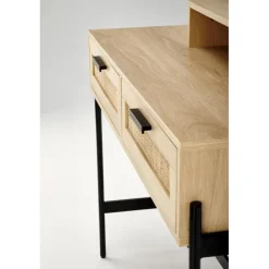 CARMEN konsolbord, Naturlig / Sort