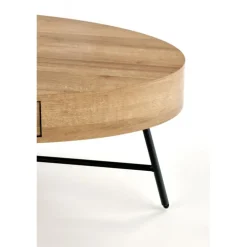 CAROLINA sofabord, gylden eg / Sort