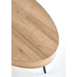 CAROLINA sofabord, gylden eg / Sort