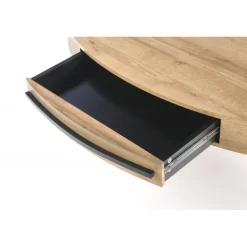 CAROLINA sofabord, gylden eg / Sort