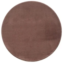 Catwalk Rund Vaskbart tæppe Ensfarvet - Brun