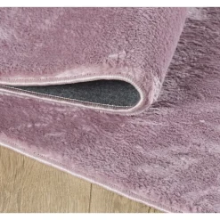 Catwalk Rund Vaskbart tæppe Ensfarvet - Lilla