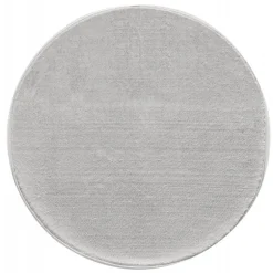 Catwalk Rund Vaskbart tæppe Ensfarvet - Sølv