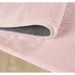 Catwalk Rund Vaskbart tæppe Ensfarvet - Rosa