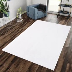 Catwalk Vaskbart tæppe Ensfarvet - Creme