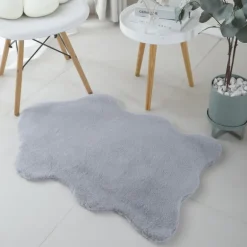 Caty Børnetæppe imiteret Fåreskind - Sølv