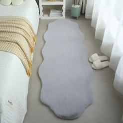 Caty Børnetæppe imiteret Fåreskind - Sølv