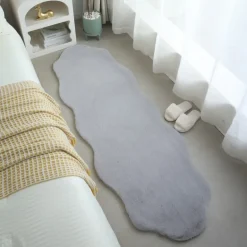 Caty Børnetæppe imiteret Fåreskind - Sølv