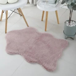 Caty Børnetæppe imiteret Fåreskind - Rosa