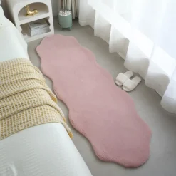 Caty Børnetæppe imiteret Fåreskind - Rosa